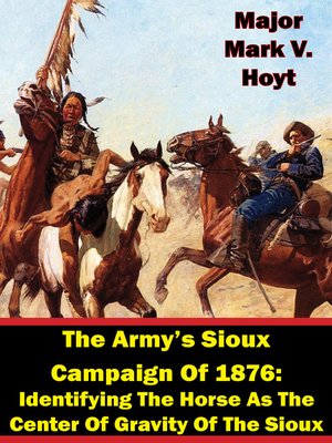 cover image of The Army's Sioux Campaign of 1876
